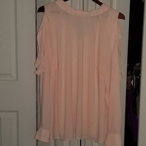 Eloquii cold shoulder ruffle blouse